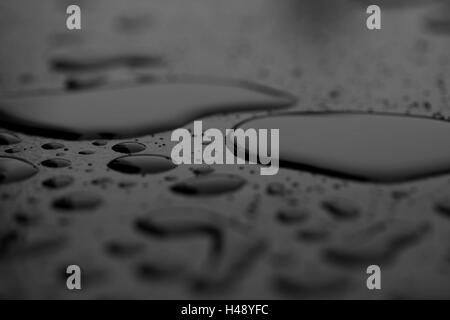 Drops of water on car, close up, Stock Photo