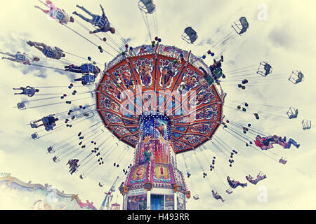 Carousel at the Oktoberfest in Munich, Stock Photo