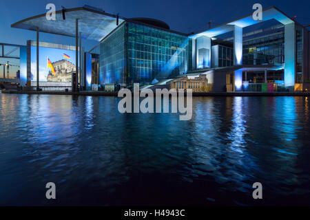 Germany, Berlin, Marie-Elisabeth-Lüders-Haus, video installation and light show: 'To The German people of...', in 2012, Stock Photo