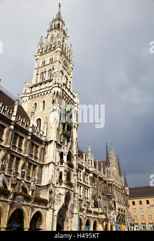 New city hall, Munich, Germany, Europe, Stock Photo