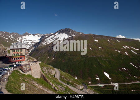 Switzerland, hotel Belvédère in the Furkapass, Stock Photo