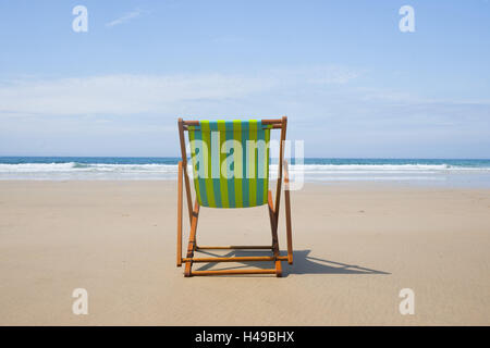 Sunbed on the beach, Stock Photo