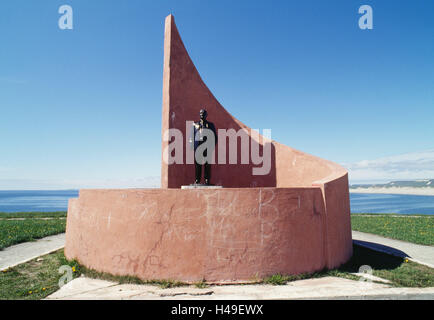 Russia, commander islands, Bering island, statue, Lenin, Stock Photo