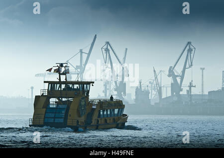 Germany, Hamburg, Elbe, harbour, harbour ferry, ferry, Stock Photo