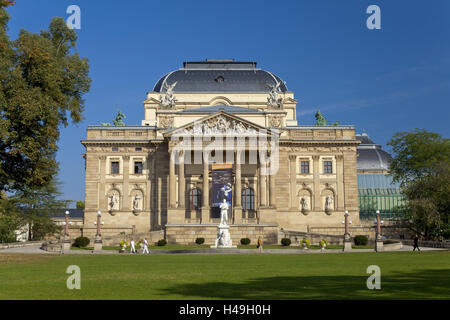 Germany, Hessen, state capital, Wiesbaden, Hessian state theatre, Schiller monument, Stock Photo