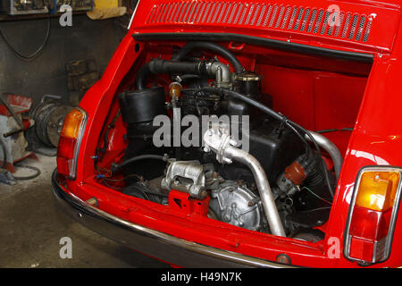 Car, Fiat 500, old-timer, detail, rear, engine, Stock Photo