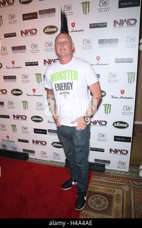 Las Vegas, NV, USA. 14th Oct, 2016. George Belham at arrivals for Premiere of 'Unchained: The Untold Story of Freestyle Motocross' Presented by Monster Energy, Caesars Palace, Slime and Lamborghini Vodka, Caesars Palace, Las Vegas, NV October 14, 2016. Credit:  MORA/Everett Collection/Alamy Live News Stock Photo