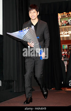 Japanese actor Hidetoshi Nishijima attends a stage greeting for ''The Woman in the Silver Plate'' on October 15, 2016, Tokyo, Japan. Filmed entirely in France with a foreign cast, the French-language movie premiered at this year's Toronto International Film Festival. The movie hits theaters across Japan on October 15. © Rodrigo Reyes Marin/AFLO/Alamy Live News Stock Photo