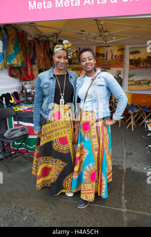 Trafalgar Square, London, UK. 15th Oct, 2016. Africa on the Square returns to Trafalgar Square for the third consecutive year. It celebrates African arts and culture including food stalls, an African market and fashion show. This is organised by The Mayor of London as part of Black History Month Credit:  Keith Larby/Alamy Live News Stock Photo