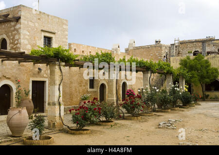 Greece, Crete, Arkadi cloister, the most important national monument Crete in the kretischen fight for independence the Ottoman Empire, from the Byzantine emperor Arcadiu in the 5th century built, Stock Photo