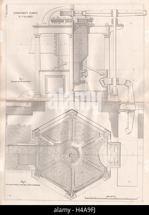TURBINA HIDRAULICA - 1827. Author: FOURNEYRON BENOIT Stock Photo - Alamy