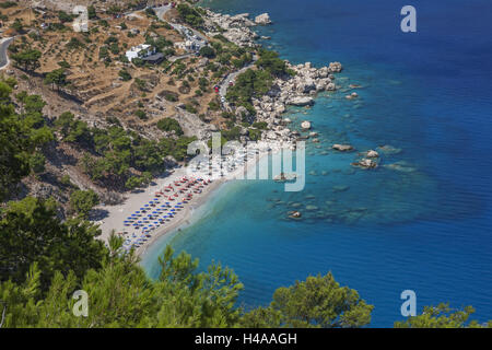 Greece, Karpathos, Apella, bathing bay, bird's-eye view, Stock Photo