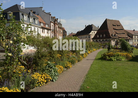 Wissembourg, Old Town, half-timbered houses, Alsace, France, Stock Photo