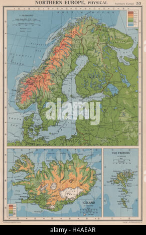 SCANDINAVIA PHYSICAL. Norway Sweden Denmark Finland (<1940 borders) 1944 map