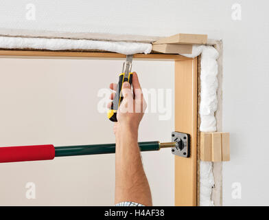 Door Frame, Installation, Instructions, Step 7 Stock Photo - Alamy