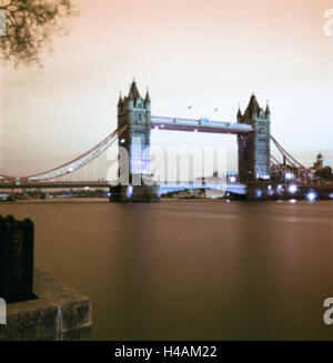 Great Britain, London, Tower Bridge, the Thames, Stock Photo