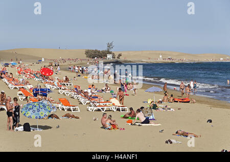 Nudist beach, Maspalomas Stock Photo - Alamy