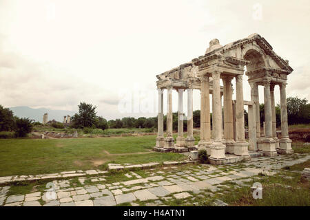 Turkey, Aphrodisias, antiquity, temple Stock Photo