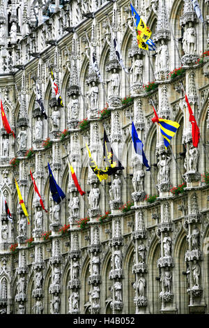 Belgium, Flanders, Flemish Brabant, Leuven, Louvain, city hall Stock Photo