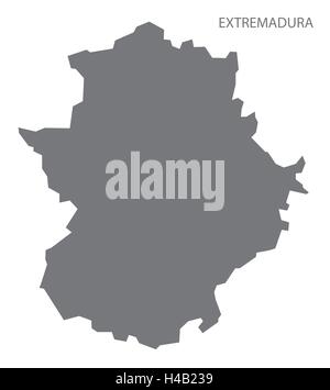 Extremadura region map Stock Vector Image & Art - Alamy