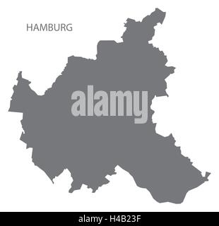 Modern City Map - Hamburg city of Germany with boroughs and titles DE ...