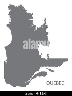 Quebec Canada Map in grey Stock Vector