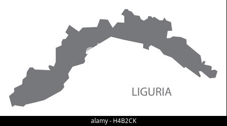 Liguria Italy Map in grey Stock Vector