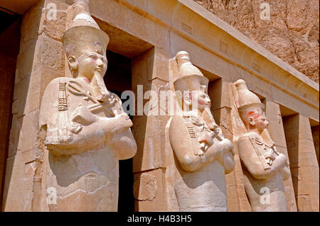 Queen Hatshepsut, female Pharaoh, terrace temple, Valley of the Queens, Thebes west, Upper Egypt Stock Photo