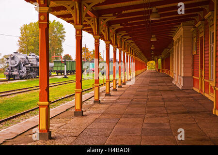 Railway station in Haapsalu, Estonia Stock Photo