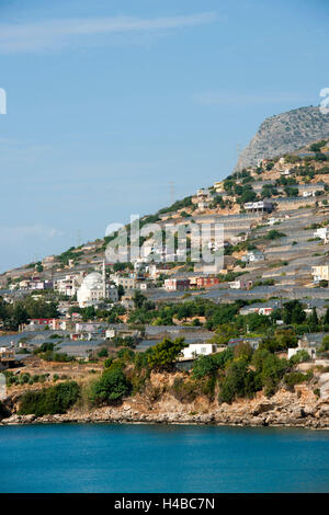 Turkey, province of Mersin (Icel), greenhouses in Soguksu / Yenikas on the coast with Aydincik Stock Photo