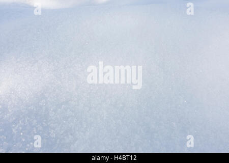 Snow and snow crystals in the sunlight Stock Photo