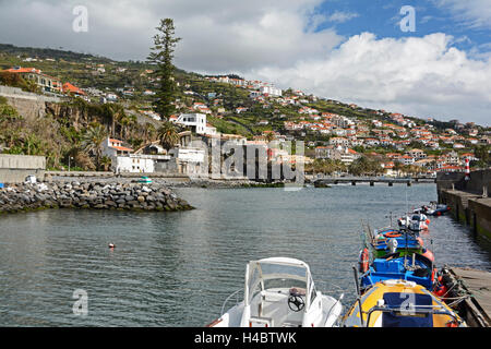 Madeira, townscape of Santa Cruz Stock Photo