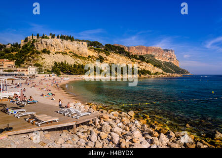 France, Provence, Bouches-du-Rhône, Riviera, Cassis, harbour, view from Cap Naio Stock Photo
