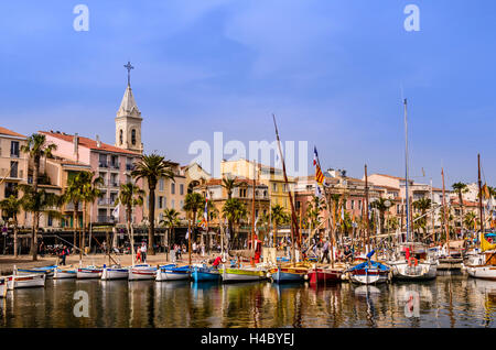 France, Provence, Var, Sanary-sur-Mer, harbour Stock Photo