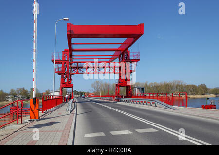 Bascule bridge over the Dziwna near Dziwno, in German Dievenow, Poland Stock Photo