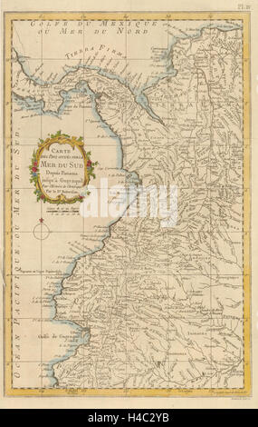 Countries on the South Sea… KITCHIN. Colombia Ecuador Panama. French ed 1778 map Stock Photo