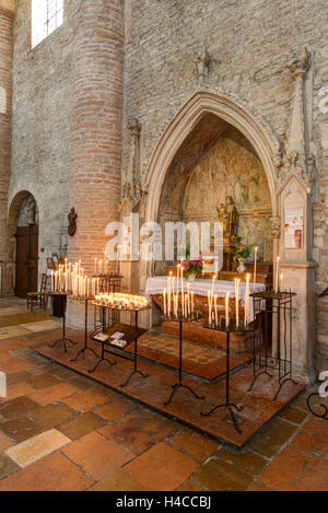 Abbey church Saint-Philibert, church, inside, Tournus, Département Saône-et-Loire, region Burgundy, France, Stock Photo