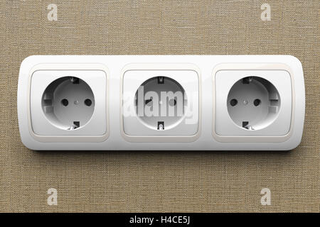 Detail of an electric outlet Stock Photo