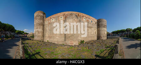 Castello Ursino or Bear Castle, also known as Castello Svevo di Catania, is a castle in Catania, Sicily, southern Italy. Stock Photo