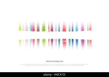 abstract, colorful stripes isolated on white background. vector light effect banner template. web design elegant headline. water Stock Vector