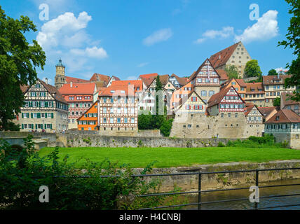 Germany, Baden-Wurttemberg, Swabian sound, Grasbödele, houses in the cooker Stock Photo