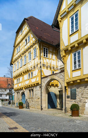 Germany, Baden-Wurttemberg, Sindelfingen, town museum in the salt house 1592 and in the old city hall 1478 (on the right) Stock Photo