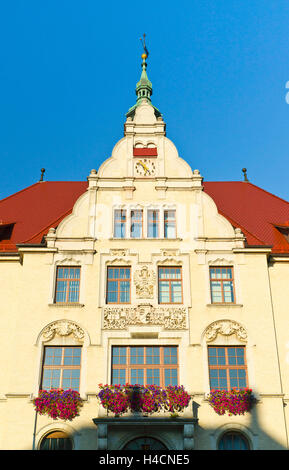 Germany, Baden-Wurttemberg, Trossingen, city hall 1904, facade in the art nouveau, Trossingen is valid as of a music town and lies in the region Black Forest ship maintenance man-hay mountain, Stock Photo