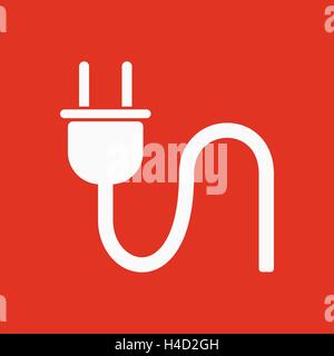 The plug icon. Electric symbol. Flat Stock Vector