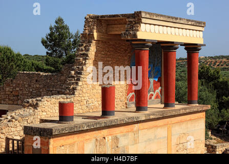 Crete, Knossos, palace complex the Minoer, the bastion Stock Photo
