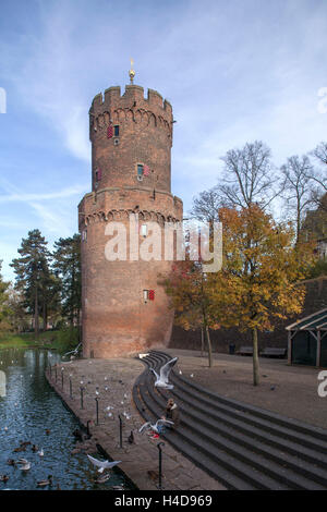 Powder tower Kruittoren in, Kronenburger park, Nijmegen, monetary country, the Netherlands Europe Stock Photo