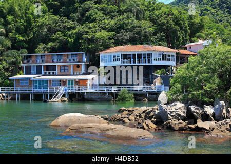 Coastal scenery in the Lagoa Verde, Costa Verde, federal state Rio de Janeiro, Brazil Stock Photo