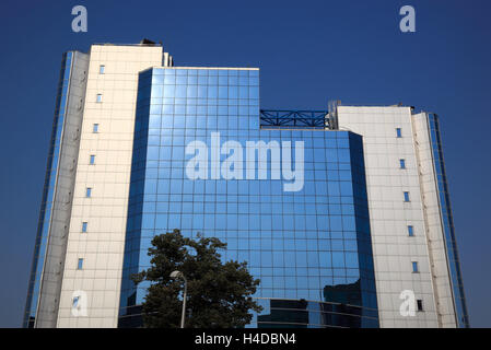 PETROM building, Ploiesti, town in the big Walachei, Romania Stock Photo