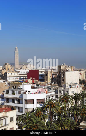 A bird’s-eye view of Casablanca’s rooftops. Stock Photo