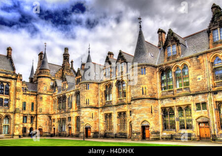 Inner court of Glasgow University - Scotland Stock Photo